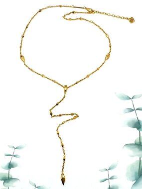 KENDRA SCOTT Rose Gold Grant Arrowhead Y Lariat Necklace